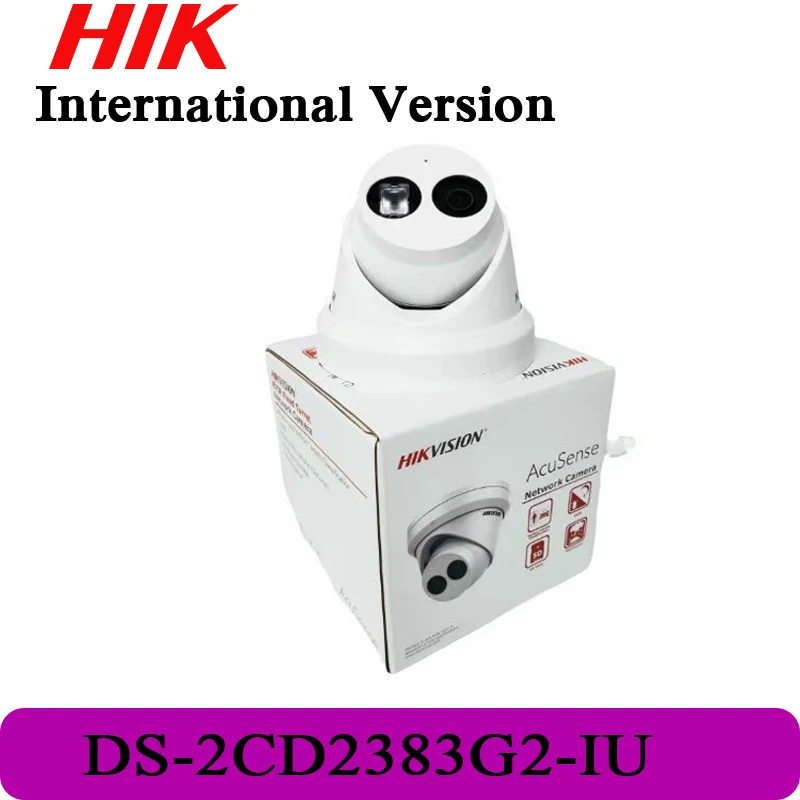 

New English Version Free Shipping 4K WDR Fixed Turret Network Camera with Build-in Mic DS-2CD2383G2-IU replace DS-2CD2383G0-IU