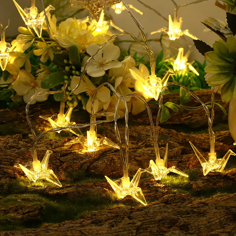 2024 Декоративная гирлянда с птицами 80 светодиодов мини-гирлянда в винтажном стиле