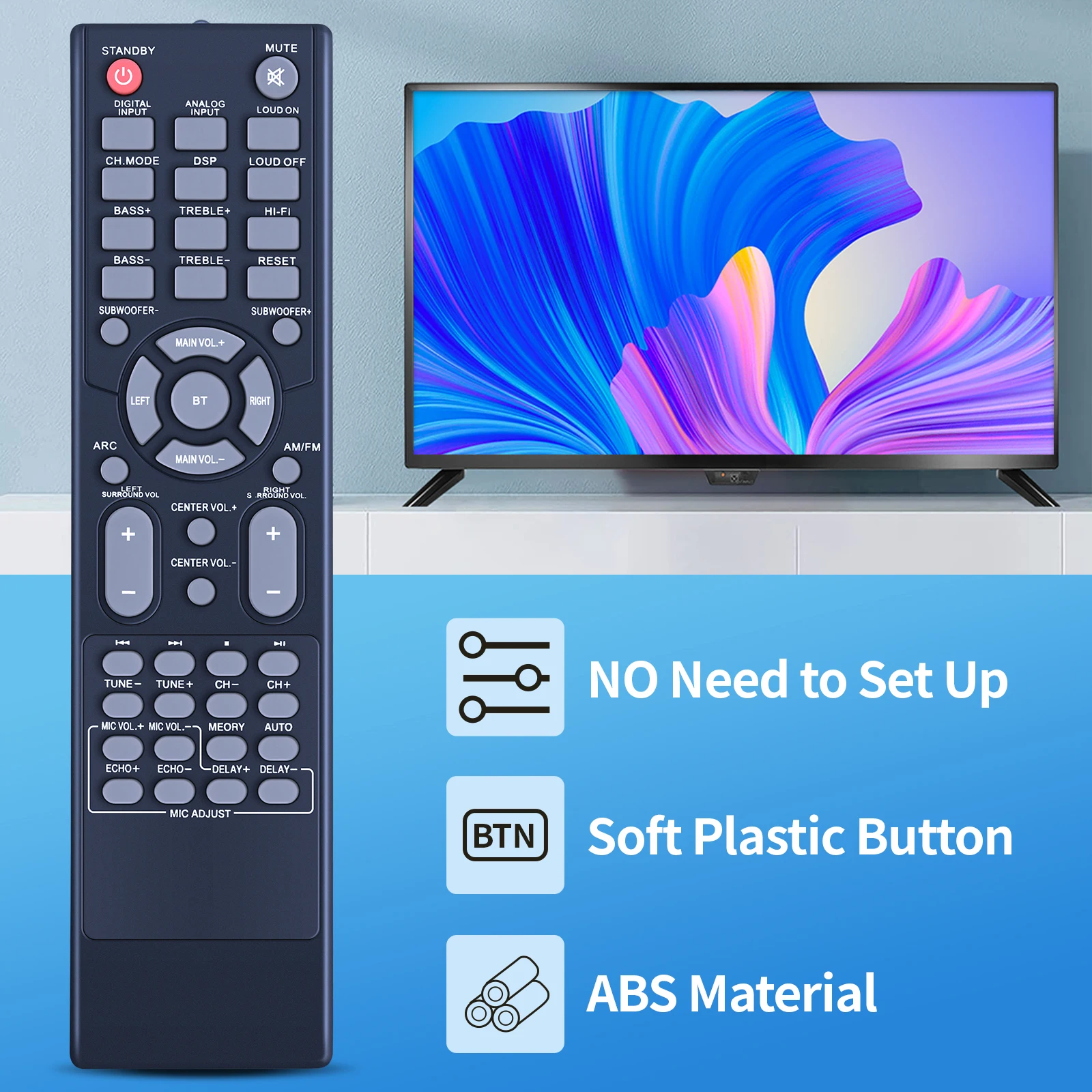 Пульт дистанционного управления PT694BT для 5.2-канального Hi-Fi Bluetooth домашнего