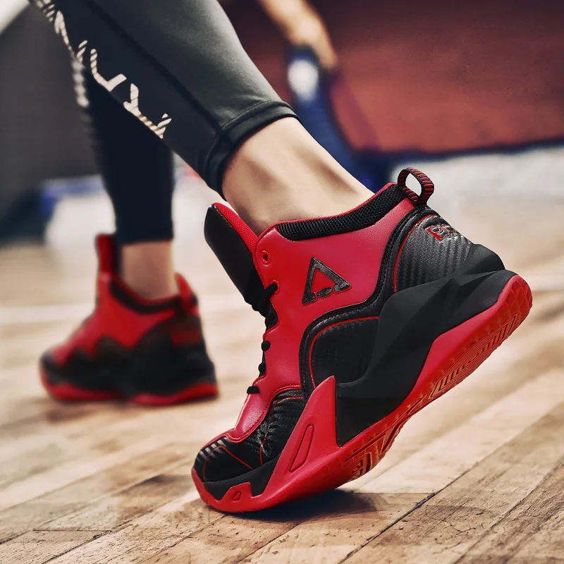 Men's Basketball Shoes Court Anti-slip Rebound Basketball Sneakers Men Sports Shoes Teenagers Breathable High Top Gym Boots