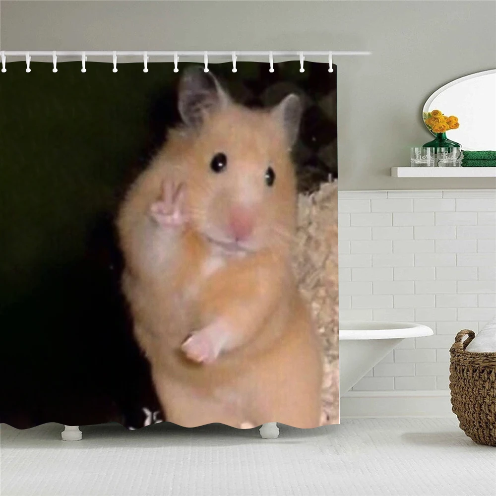 

Cute Animal Mouse Creative Shower Curtain 3d Bath Single Printing Waterproof for Bathroom Gifts Girls Decor Large 180x200cm