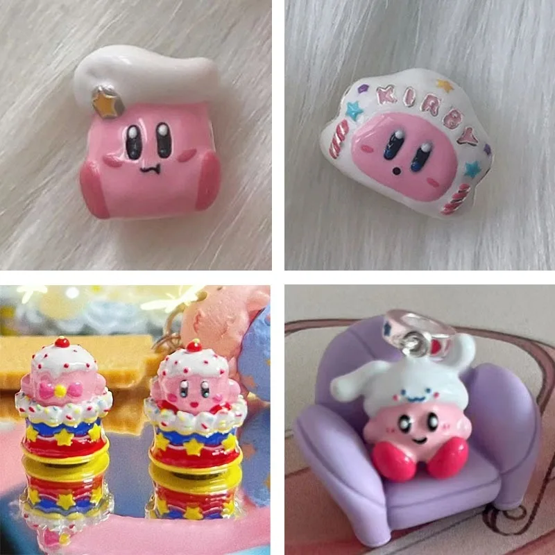 

Kirby Cinnamoroll New Epoxy Beading Diy Cake Chef Pink Ladies Exquisite Small Accessories Jewelry Girl Cartoon Kawaii Pendant