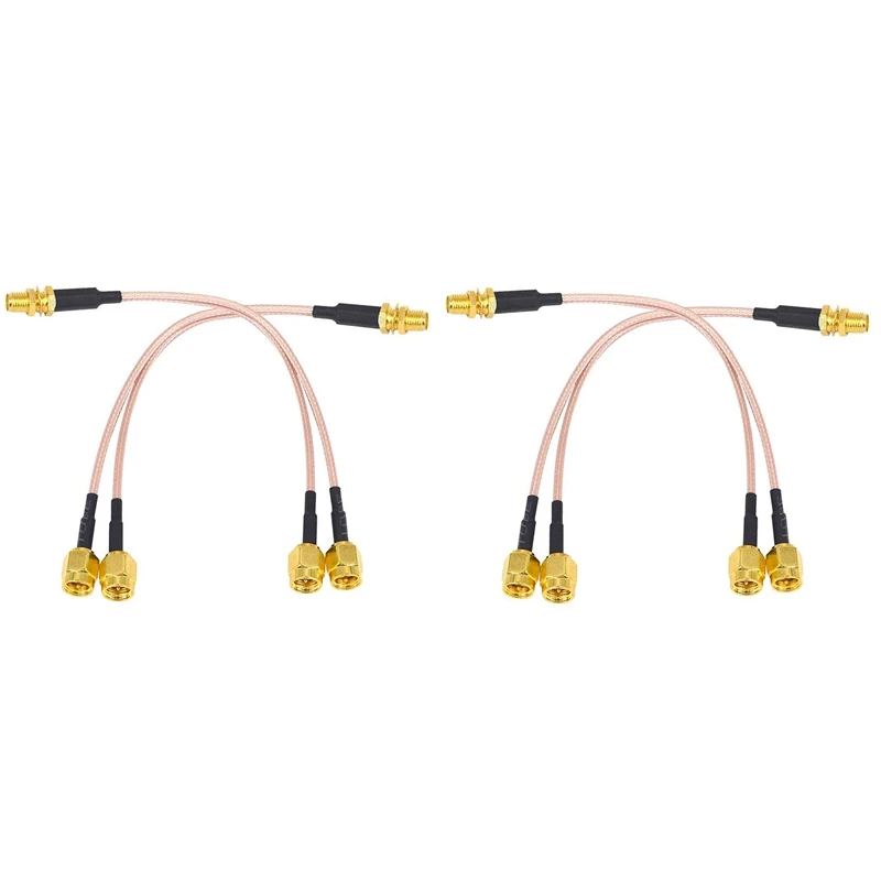 

4X Wifi Antenna Coaxial Cable SMA Female To Y-Type 2XSMA Male Straight Splitter Combiner Extension Pigtail Cable RG316