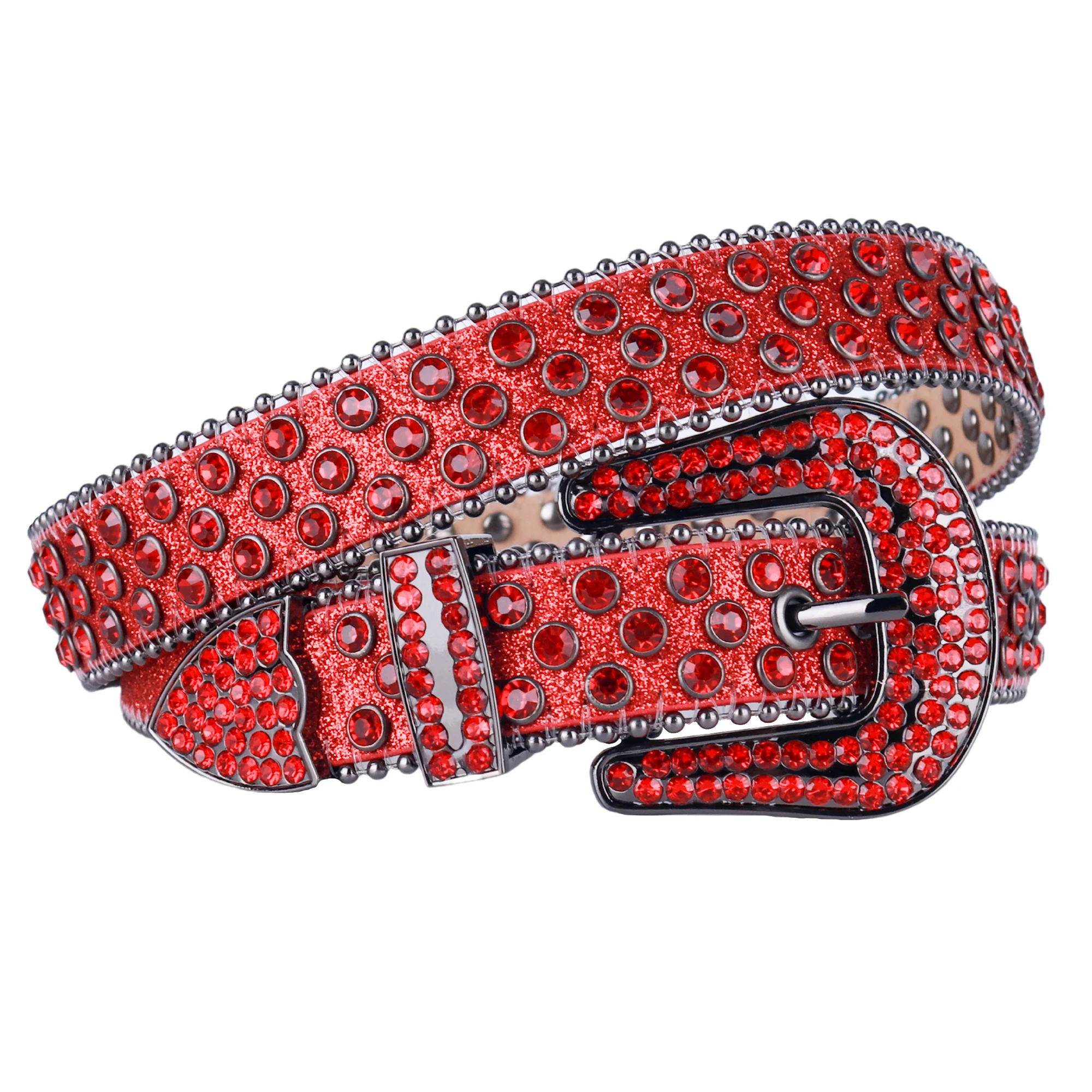 2023 Western Punk Cowboy Cowgirl Rhinestones Belts High Quality Bling Bling Diamond Crystal Studded Belt For Jeans For Women Man