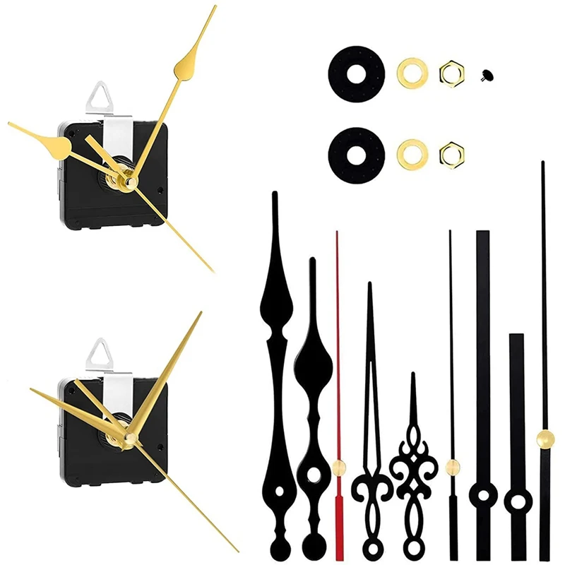 

Quartz Clock Mechanism Kit, Wall Clock Mechanisms Mattery Powered Replacement, Clock Hands Movement Parts