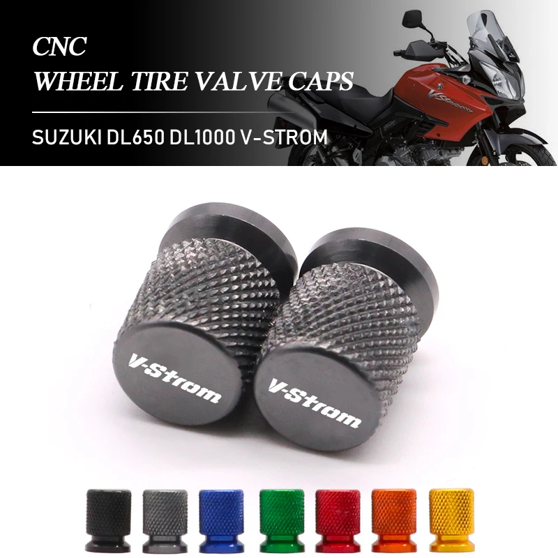 

FOR SUZUKI DL650 DL1000 V-STROM Motorcycle Wheel Tire CNC Aluminum Valve Stem Caps Airtight Covers