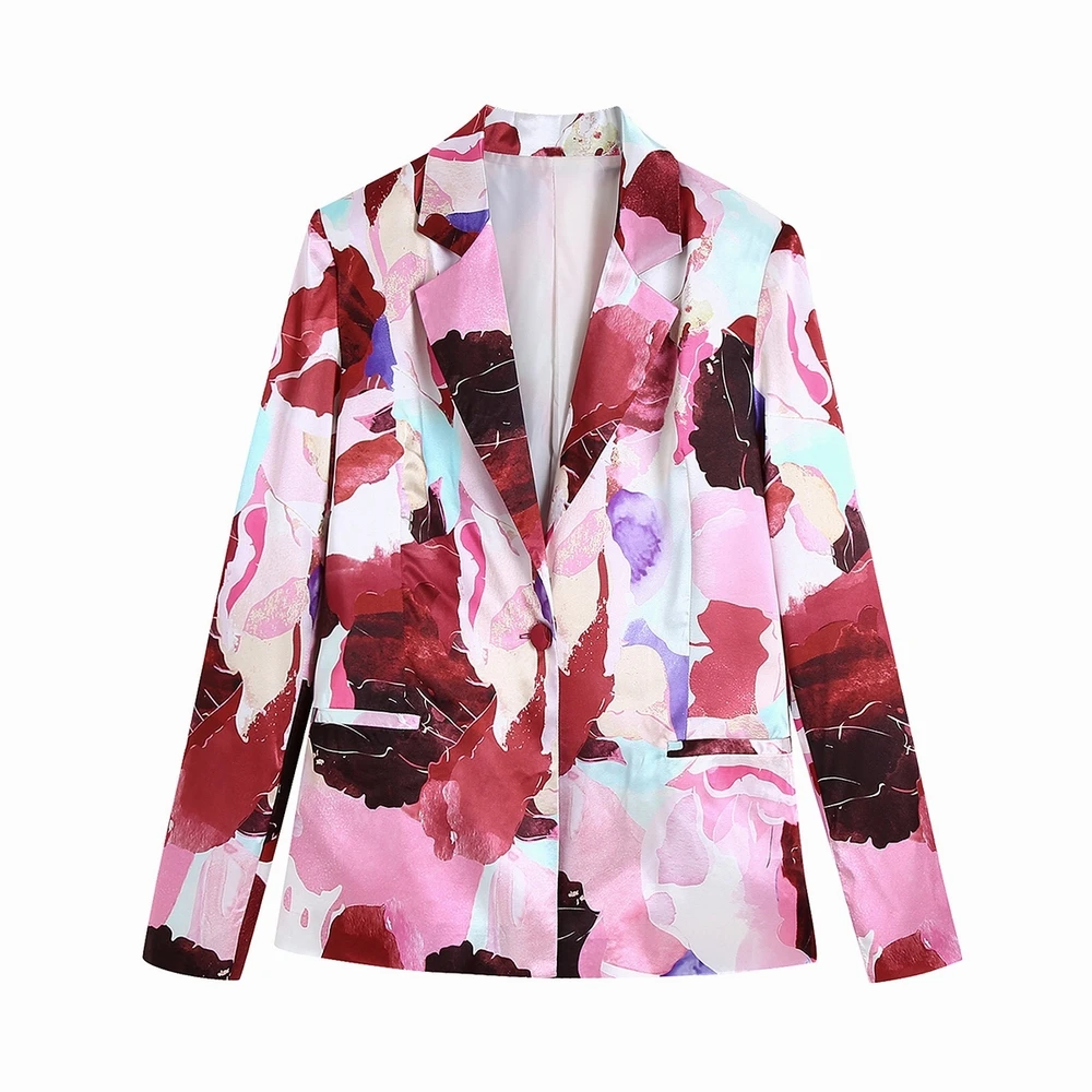 

Women Printed Suit Autumn 2022 New Fashion Blazer and Trousers Modern Lady Casual Top Wear Long Pants Female Set Clothing