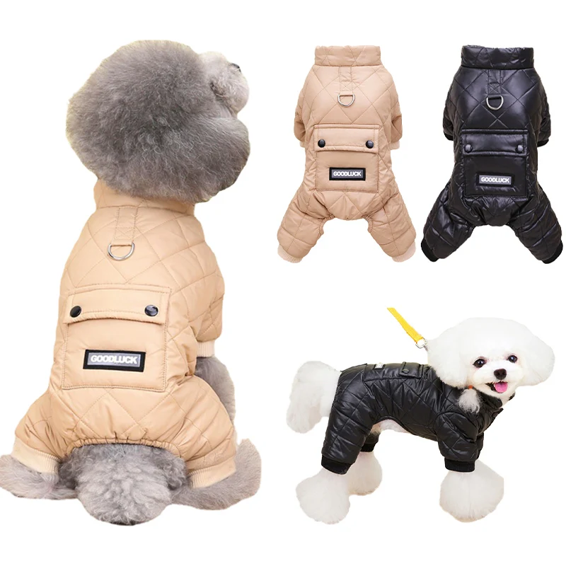 

Super Warm Dogs Jumpsuits Winter Pet Dog Clothes Waterproof Jacket Coat For Small Mid Dogs Puppy Yorkies French Bulldog Overalls