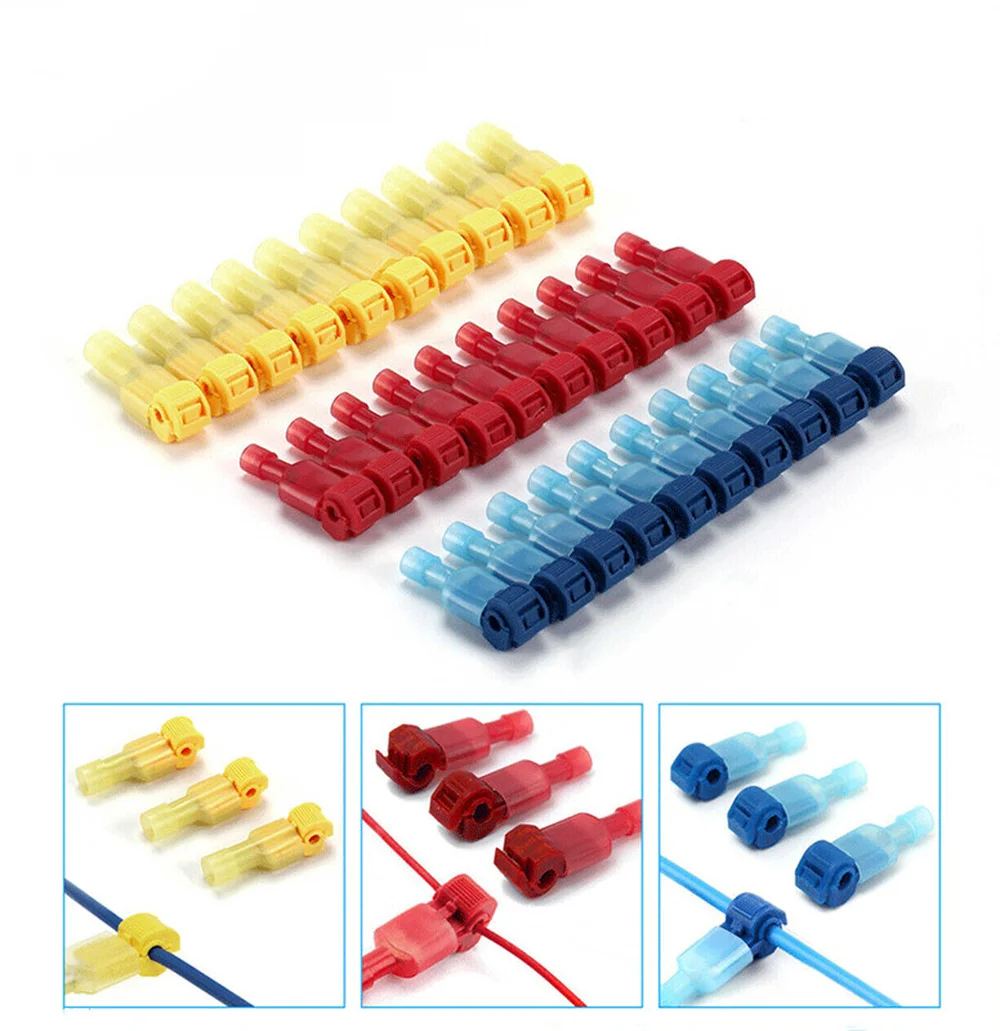 

60PC Quick Electrical Cable Connector Snap Splice Lock Wire Terminal Waterproof T Tap Crimp Terminal Ant Clip Electric Connector