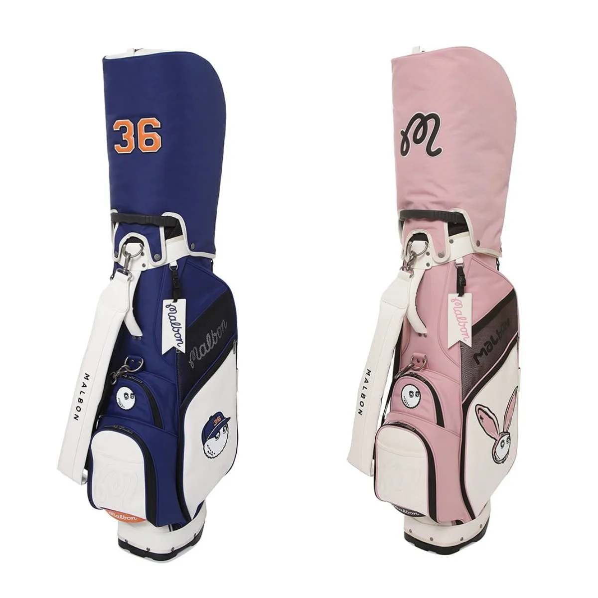 

MALBON Golf Bag Golf Club Bag 2023 New NylonCanvasBracketBag Ultra-Light Material WithWaterproofTransparentCover