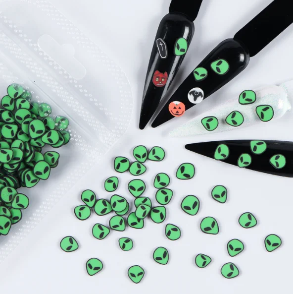 

5mm 10g bag alien soft pottery resin jewelry DIY Art Nail Decoration