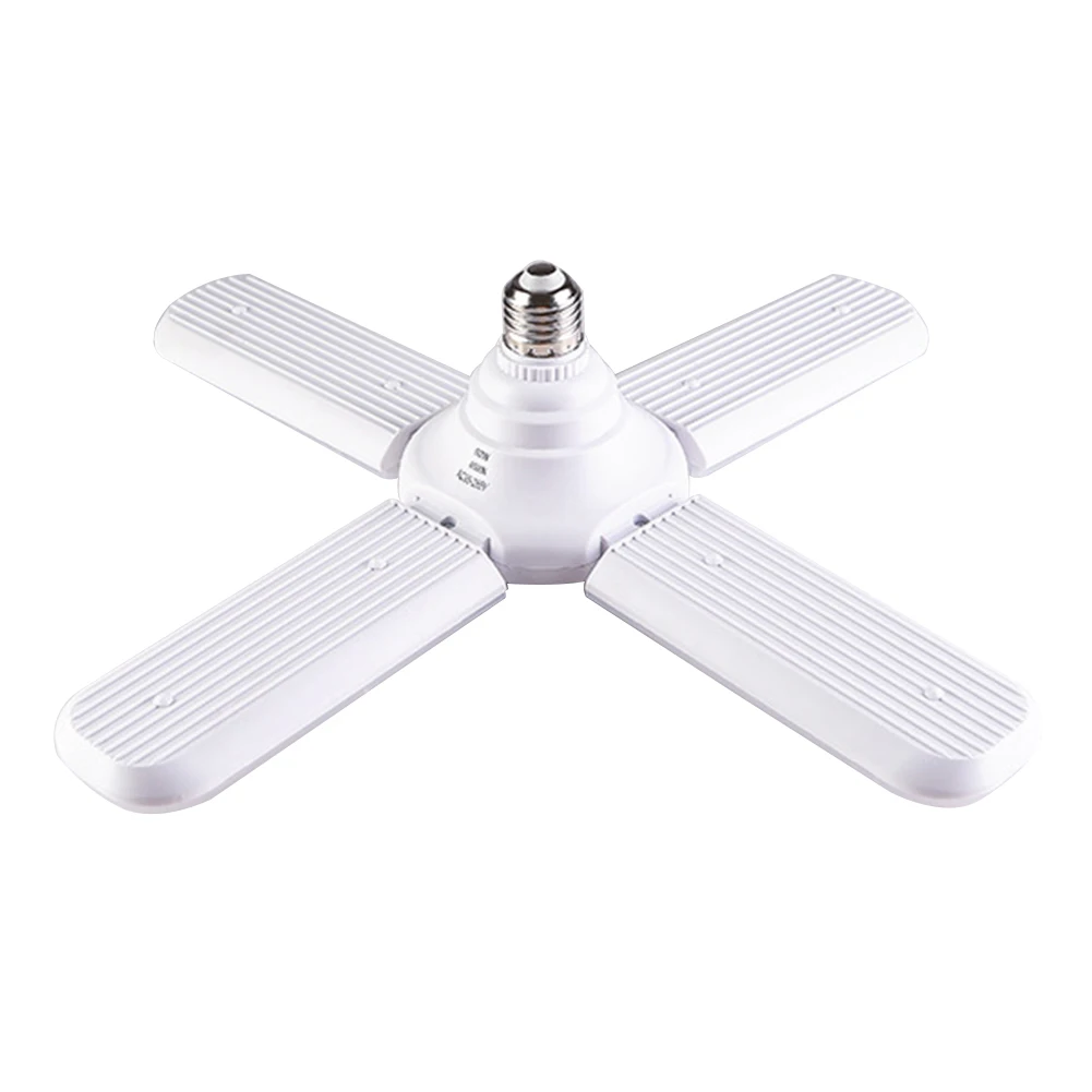 

Durable Easy Install PC Fan Blade Multi Use Super Bright Ceiling Light White Energy Saving E27 LED Bulb Adjustable Foldable Home