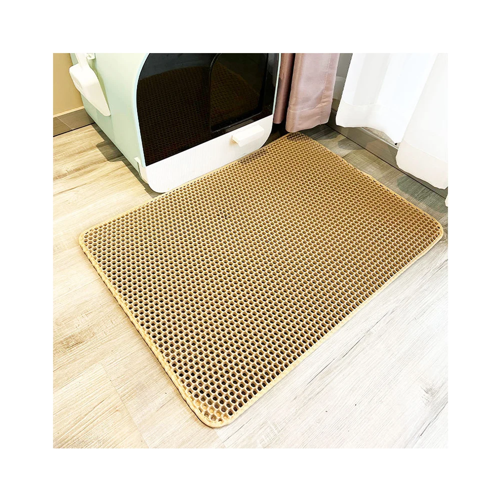 

New Waterproof Pet Cat Litter Mat Double Layer Pet Litter Box Mat Non-slip Sand Cat Pad Washable Bed Mat Clean Pad Pet Supplies