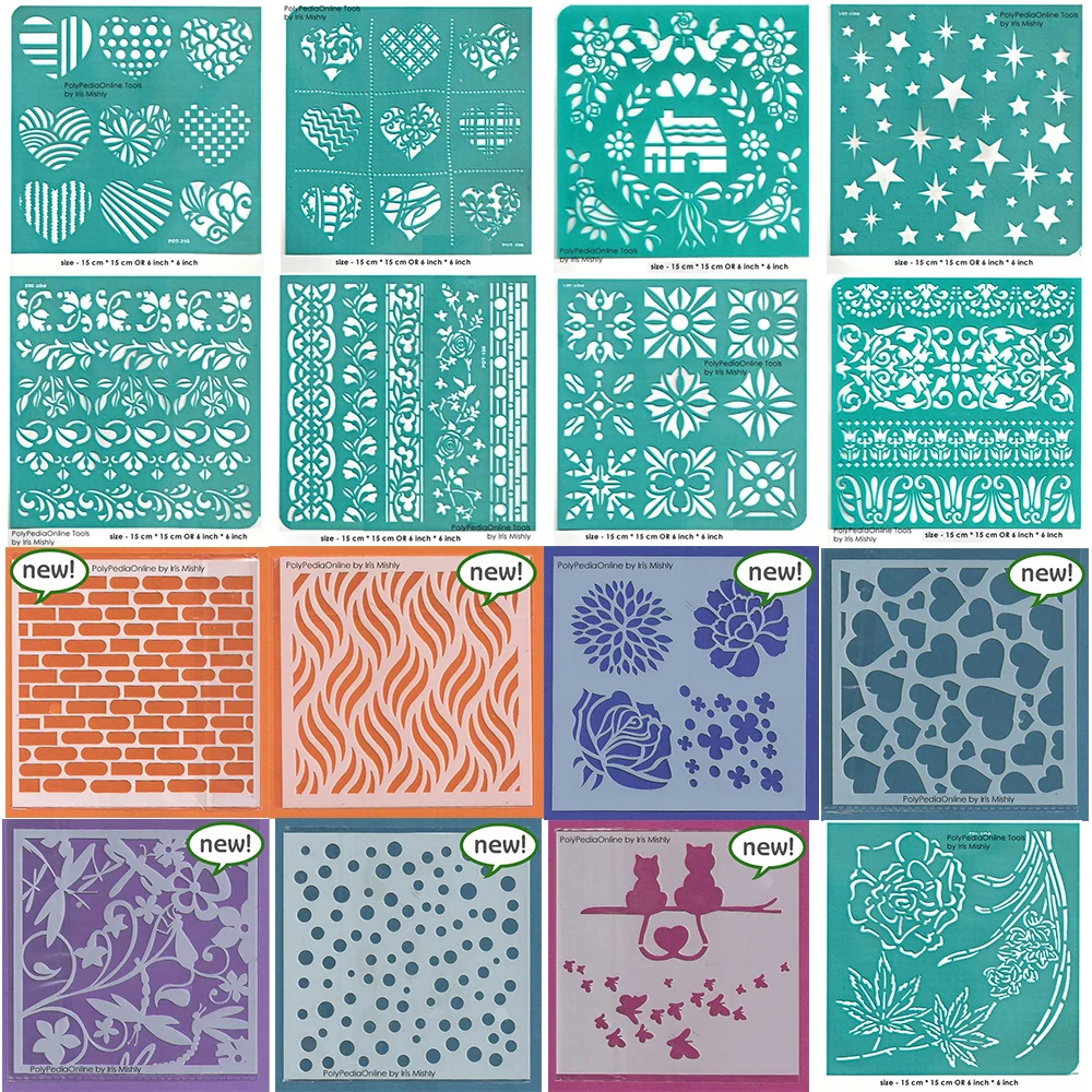 

New Arrival Love Flower Plastic Stencil For DIY Template Scrapbooking Paper Card Embossing Decorative Album Craft Template