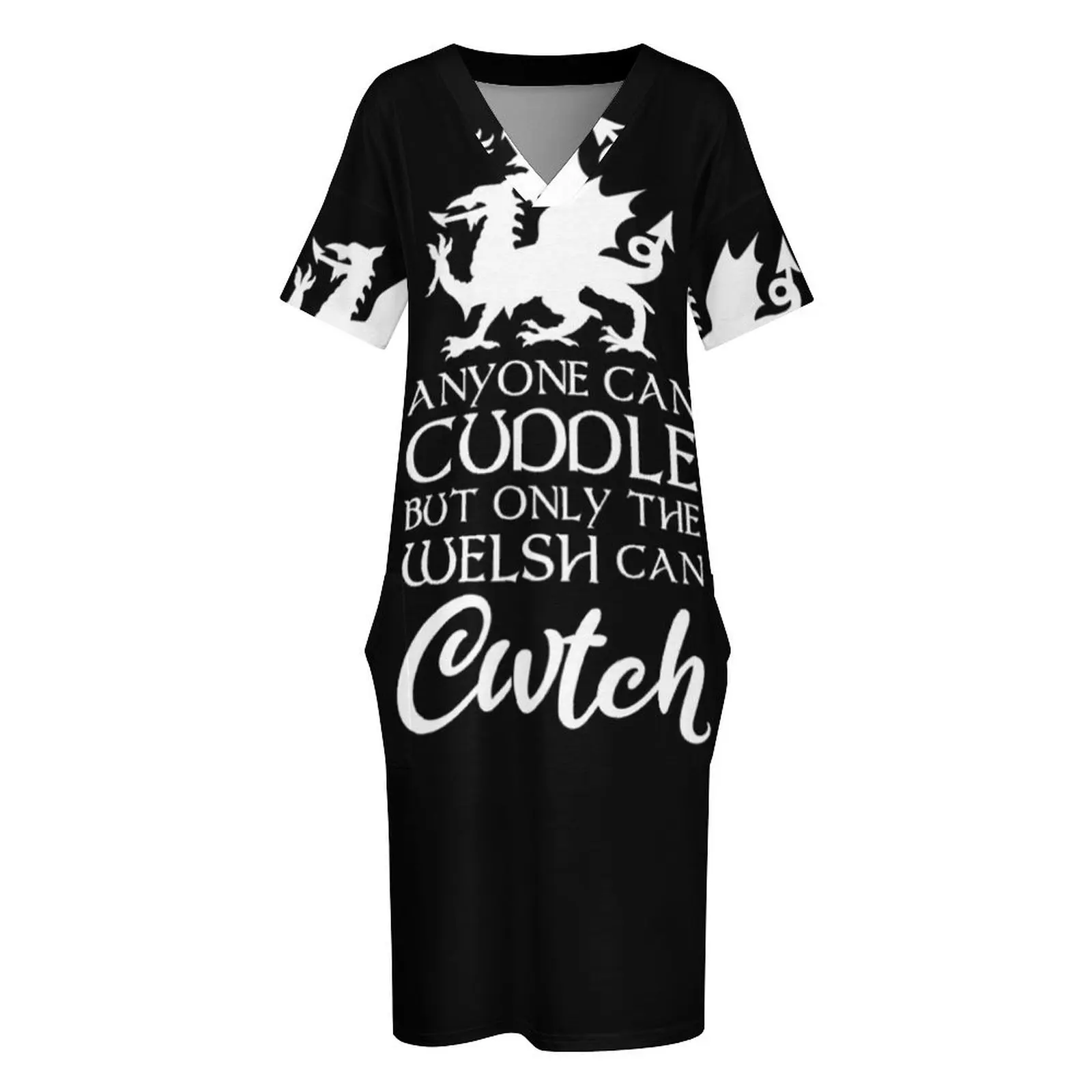 Всего можно обнимать но только вельш может Cwtch I Love Wales Свободное платье с