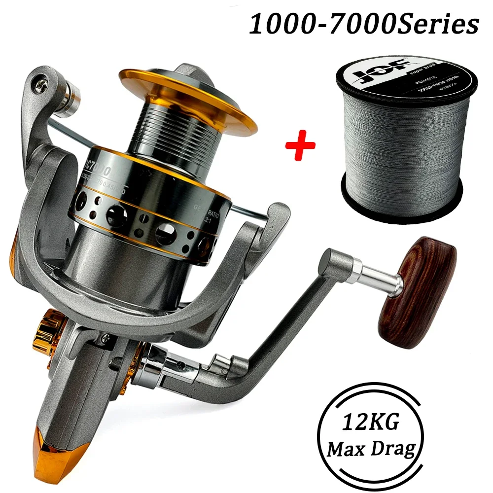 Катушка для спиннинга с ПЭ леской 5 2: 1