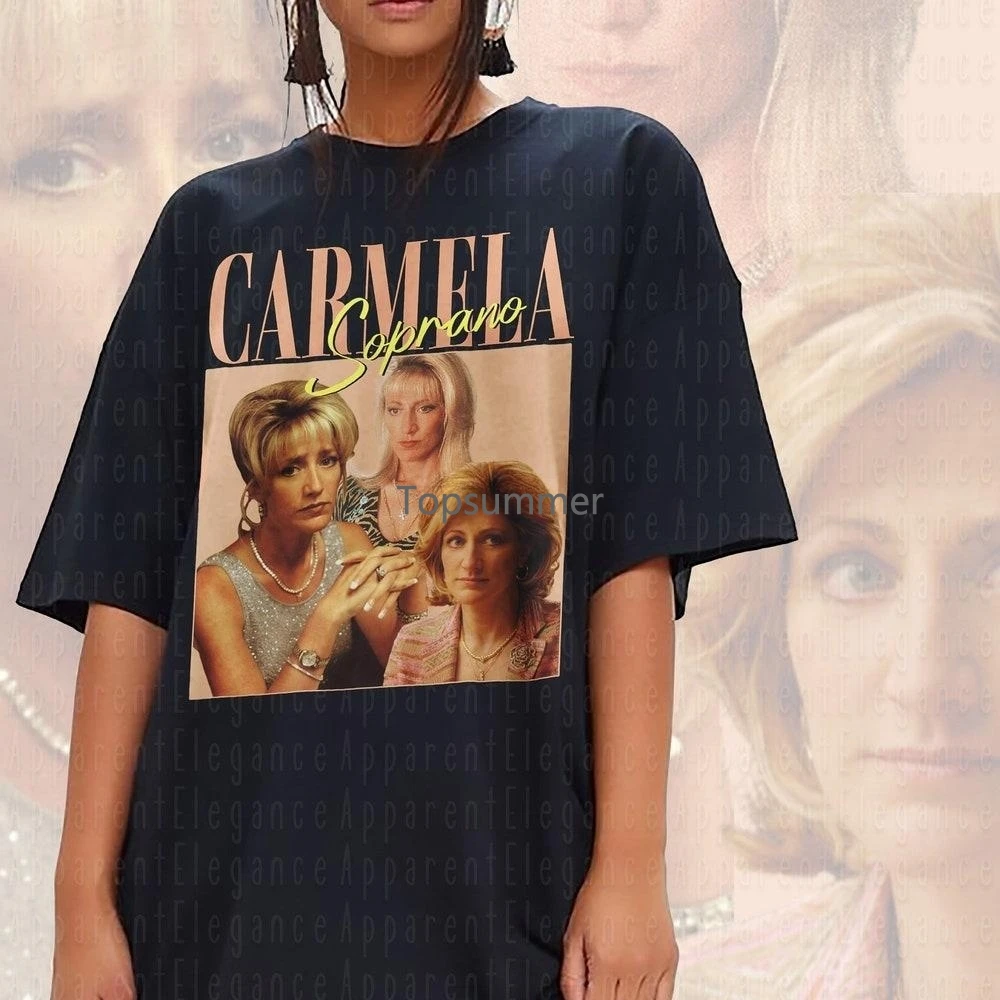 

Carmela Soprano Homage T Shirt Carmela Soprano T Shirt Mafia Inspired Printed Shirt Italian American Fashion T Shirt(2)