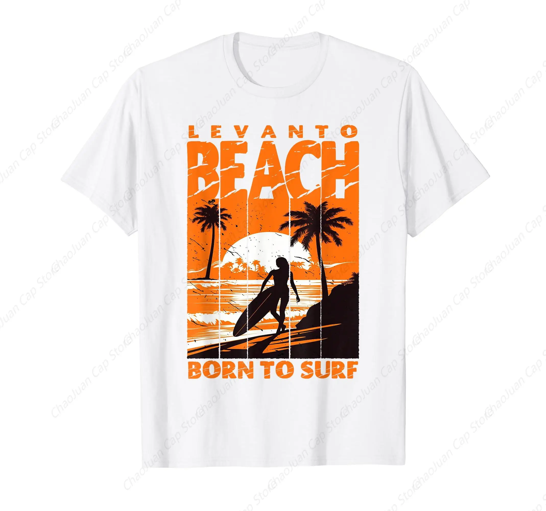 Летняя итальянская футболка для серфинга пляжа Леванто Лигурия