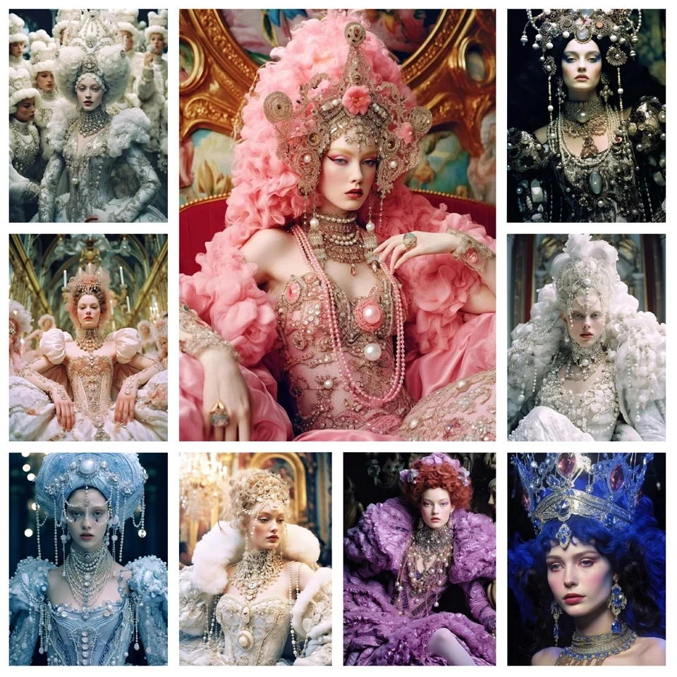 Алмазная 5D мозаика с изображением благородной женщины, полная круглая картина, Набор для творчества, настенное искусство, ручная работа, подарок, домашний декор G115