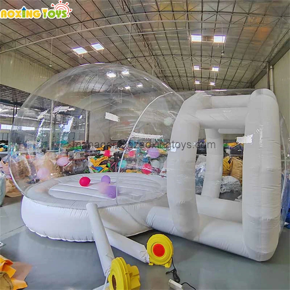 Гигантский надувной пузырьковый тент Рождественские шары домик с основанием