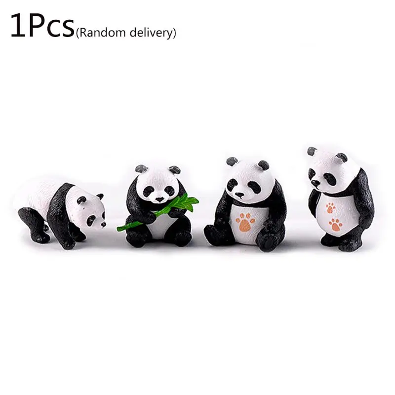 

Миниатюрные полимерные панды, Мини садовые растения, цветочный горшок, бонсай, украшение для кукольного домика