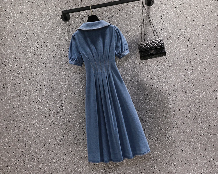 Новинка 2022 женские джинсовые платья женская одежда большого размера для лета