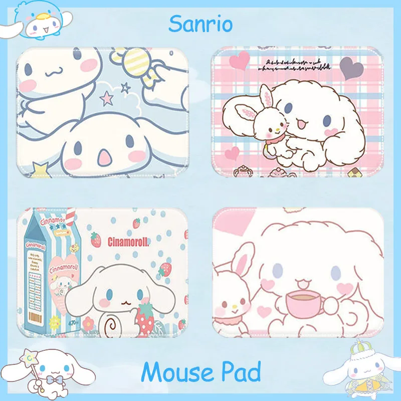 

Коврик для мыши HelloKitty Kawaii Sanrio Cinnamoroll, милый мультяшный стильный детский Настольный коврик для студентов, нескользящий Настольный коврик для компьютера