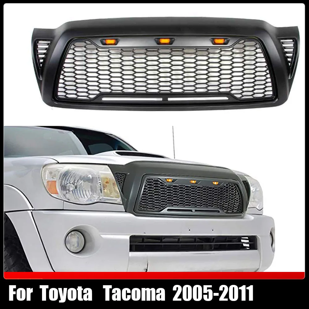 

Pickup Auto Part Front Upper Radiator Gril Car Modified Honeycomb Mesh Front Bumper Hood Grilll Fit For Toyota Tacoma 2005-2011