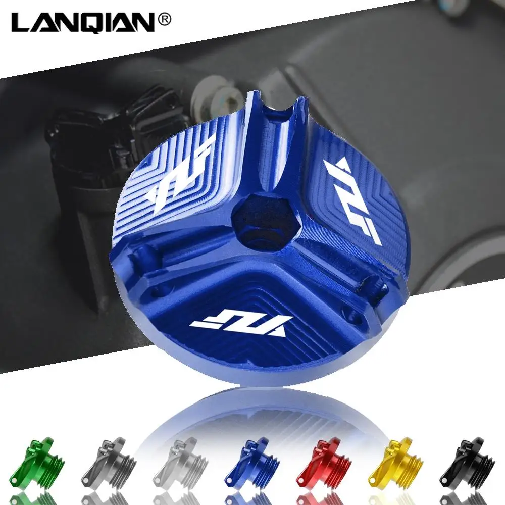 Motorcycle Engine Oil Filter Cup Plug Cover Screw Moto Parts For Yamaha YZF R1 1998-2015 YZF R3 R125 2015-2019 YZF R6 1999-2016