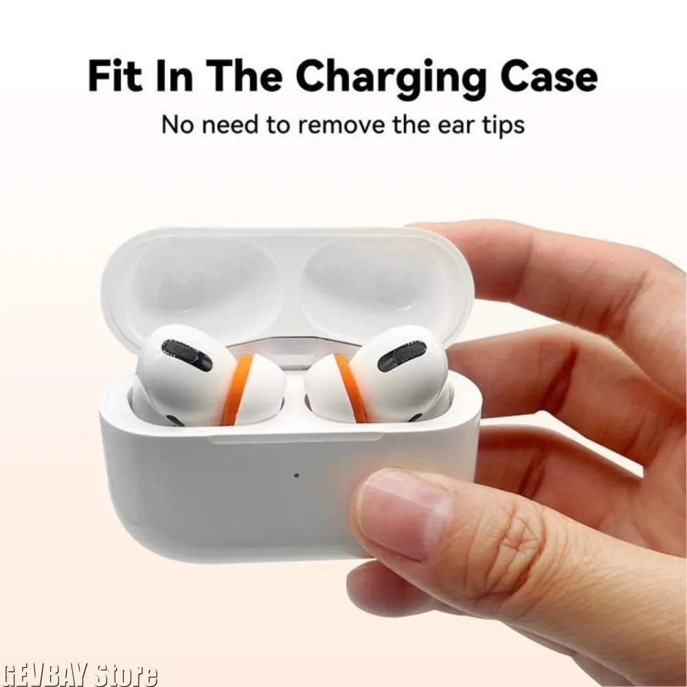 Фото Сменные амбушюры из пены с эффектом памяти для AirPods Pro 1/2, 3 пары, удобные губчатые насадки для наушников №3