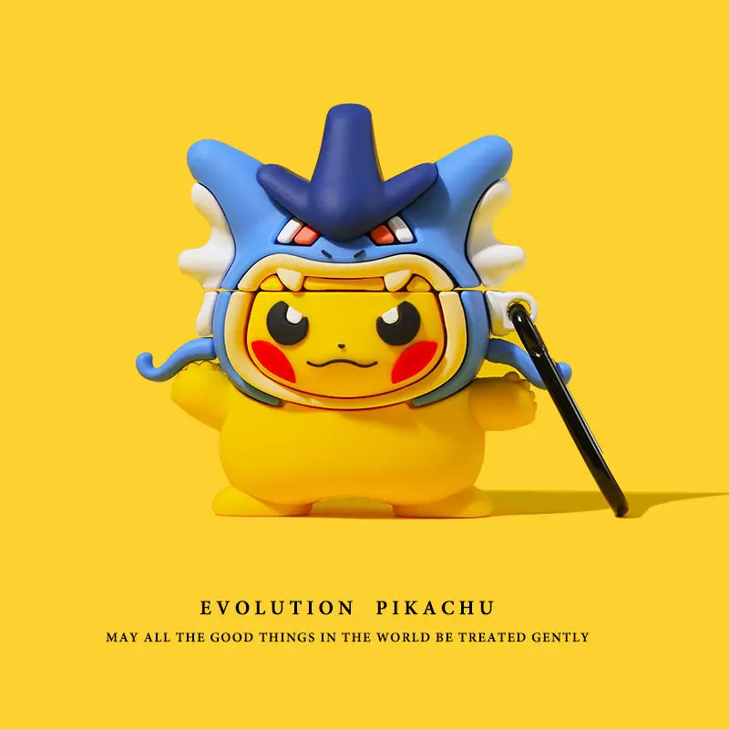 

Cute Tyrannosaurus Pikachu Airpods2 Protective Cover Couple Pro3 Generation Apple Bluetooth Headset Case Soft Silicone