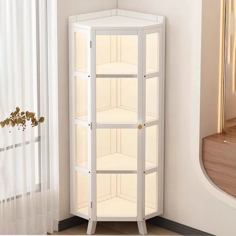 Стоячие шкафы из твердой древесины витрина для гостиной роскошные белые виски