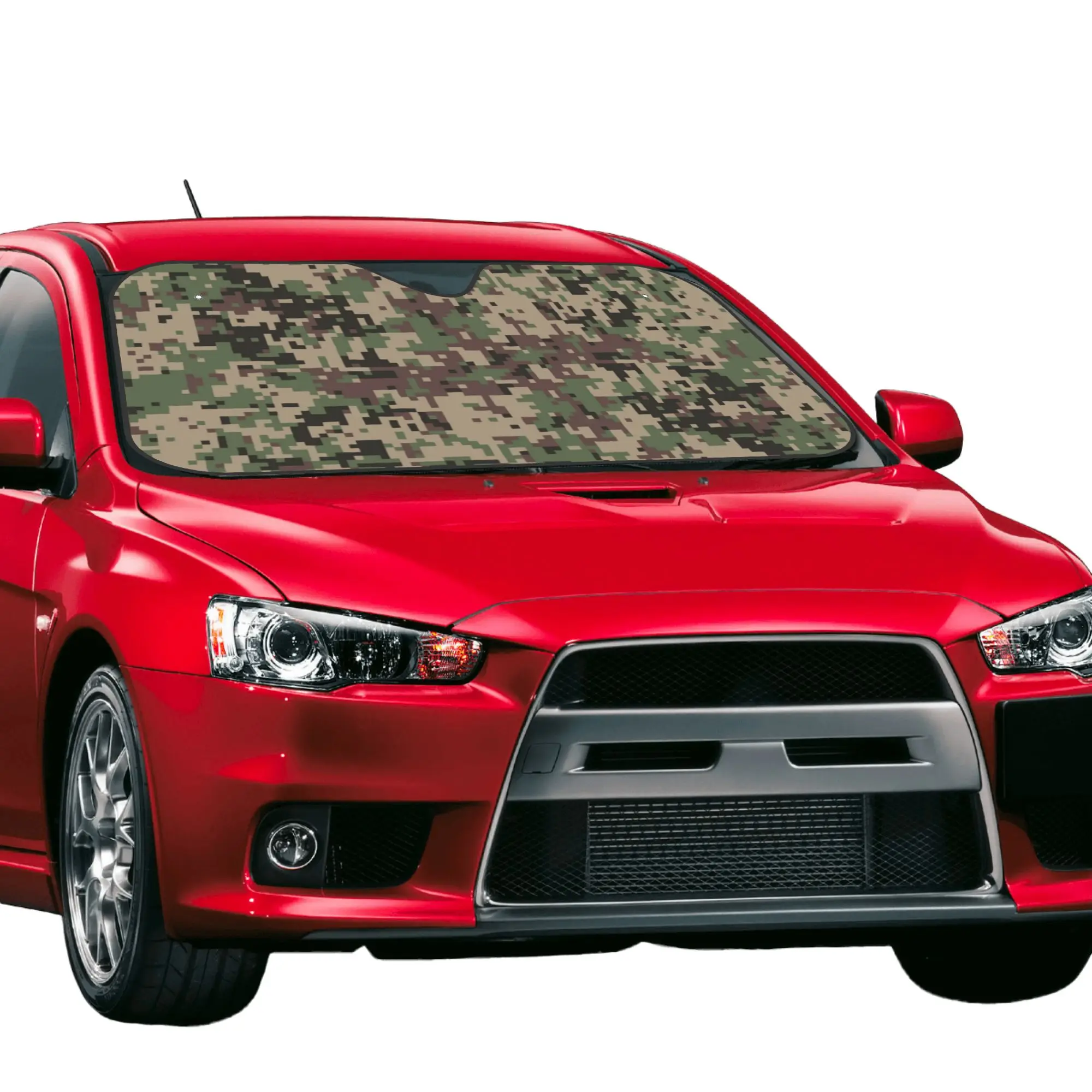 Фото Солнцезащитный козырек для лобового стекла автомобиля Marpat Camo: теплоизоляция, защита от УФ-лучей, портативный, из алюминиевой фольги, камуфляж Woodland №2