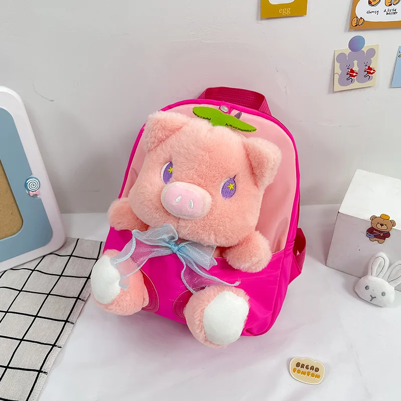 Cartoon Doll Shoulder Bag Removable Lightweight Children's Schoolbag Lamb Penguin Image Boys and Girls Kindergarten Backpack