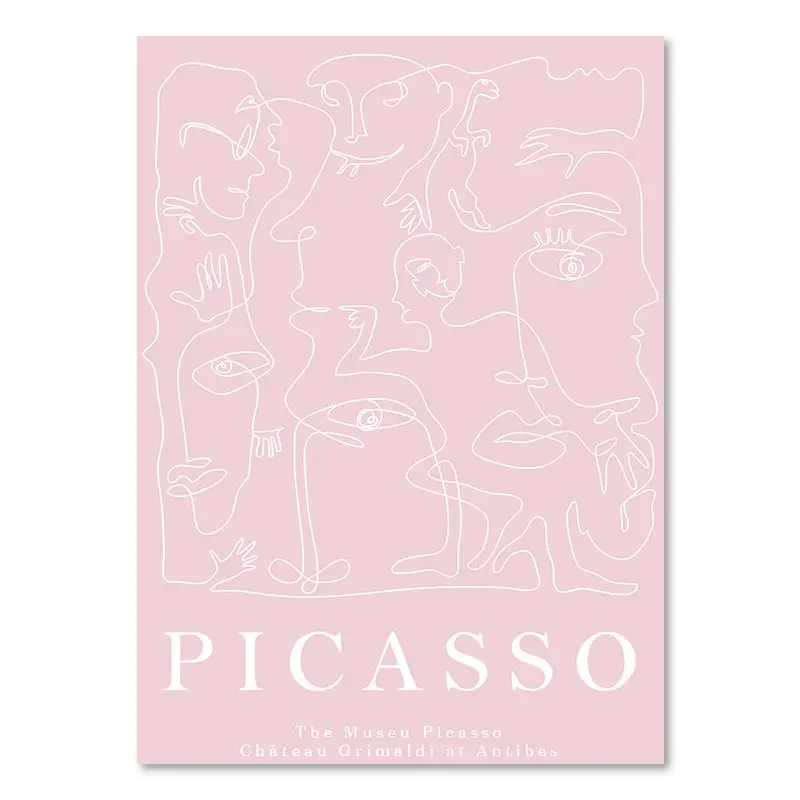 

Wartlla абстрактная картина "Розовый Матисс Пикассо Корал"