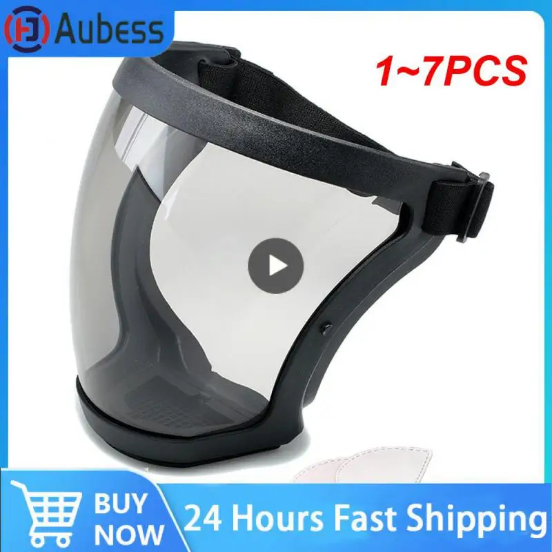 

1~7PCS Transparent Full Face Shield Splash-proof Welding Safety Glasses Face Shield Windproof Mask Unisex Eye Protection Face
