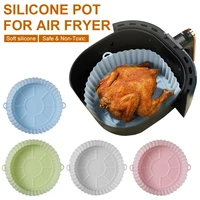 air fryer silicone pot reusable air fryer oven accessories replacement of paper liners heat resistant air fryer silicone liner