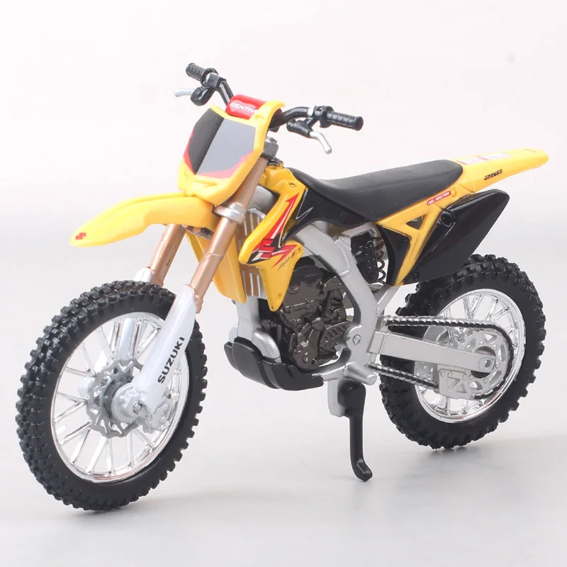 Bburago 1:18 Scale Small Suzuki RM-Z450 Motocross Model Diecast Dirt Bike Toy Vehicles Motorcycle Enduro Replicas Hobby Gift Kid