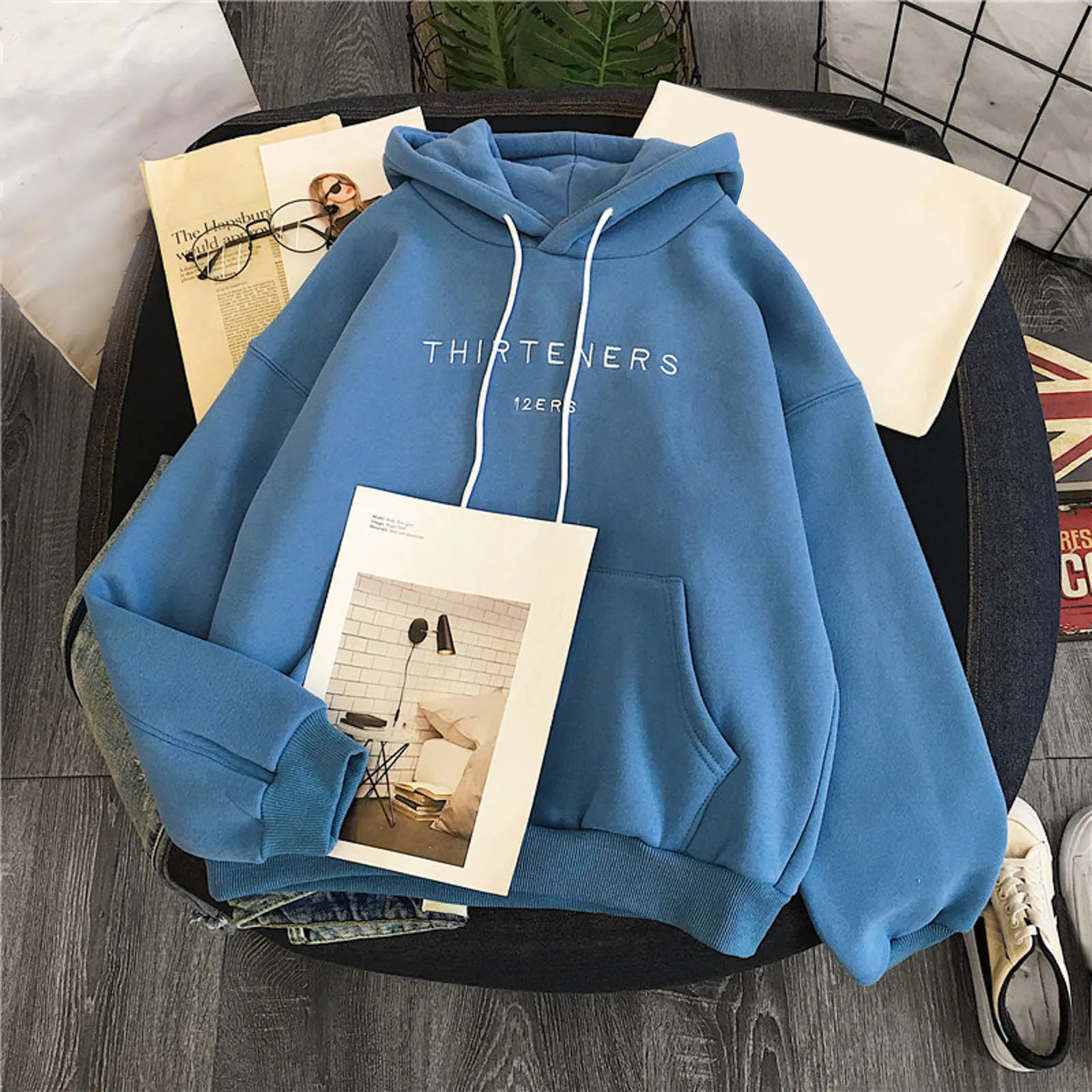 

Women's Cute Sweatshirt Kawaii Long Sleeve Hoodie Cotton Pullover Tops For Warm Hooded Sweatshirt Women Sweatshirt Hoodie Ladies