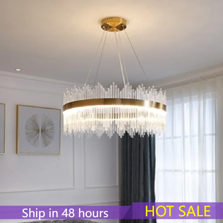 

Роскошная люстра в стиле постмодерн, Классическая атмосферная лампа с кристаллами для гостиной, столовой, спальни
