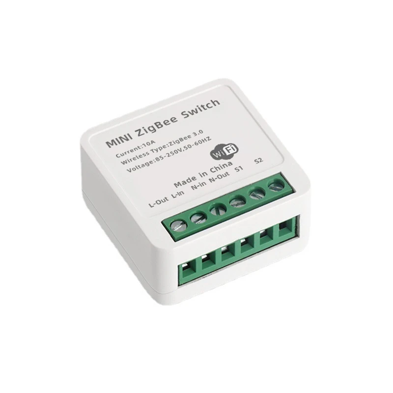 

Умный модуль высветильник еля света Tuya Zigbee с голосовым управлением и двойным управлением, белый автоматический выключатель для умного дома...