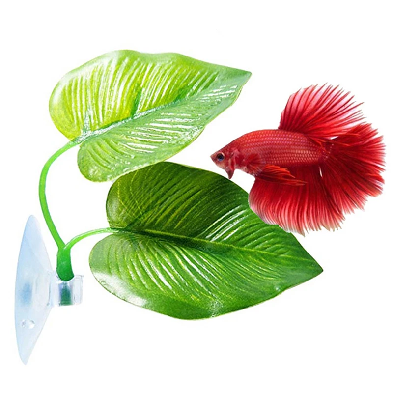 Artificial Betta Leaf Betta Fish Rest Aquarium Leaf Plants Decoration Spawning Ornamental Plant Betta Fish Play Relax Artificial