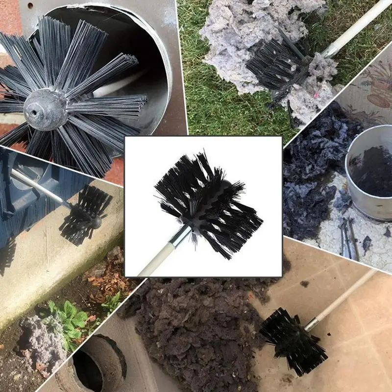 

Chimney Sweep Cleaning Tools Chimney Brush Kit With Rods Fireplace Chimney Cleaner With Replacement Brush Head And Chuck Adapter