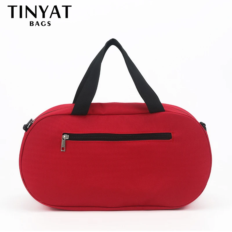 TINYAT Men's Travel Bags Pouch Large Capacity Sports Gym Weekender Bag Fashion Zipper Women Luggage Handbags New Crossbody Bag