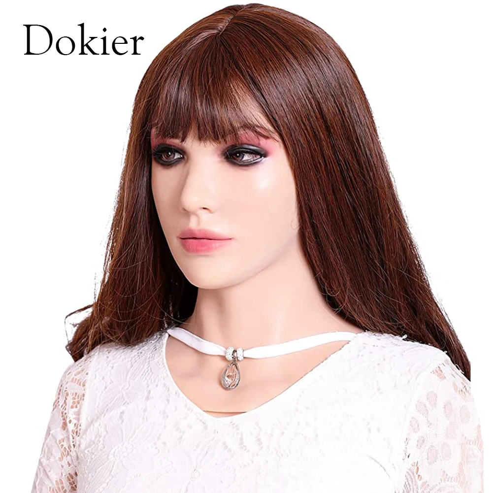 

Dokier Silicone Female Mask Full Face Headware Props for Crossdresser Transvestite Halloween Cosplay Male to Female Party
