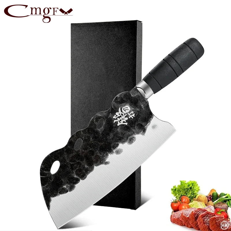 Кованый кухонный нож из нержавеющей стали бытовой мясницкий для нарезки