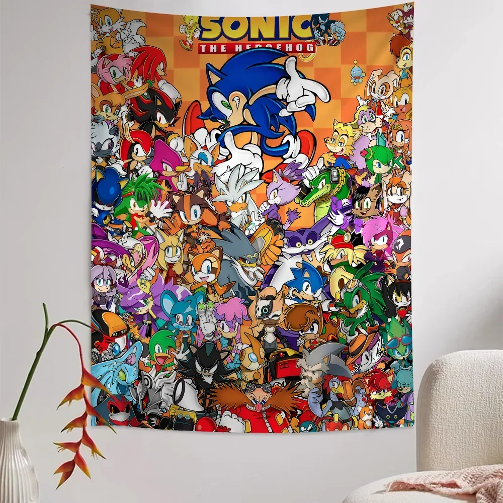Гобелен из аниме Supersonic-S-Sonic настенные ковры в стиле хиппи с цветами декор для