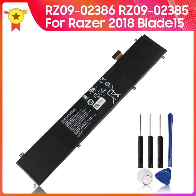 Replacement Battery RC30-0248 RZ09-0288 for Razer 2018 Blade15 RZ09-02386 RZ09-02385 5209mAh Laptop Battery + Tool