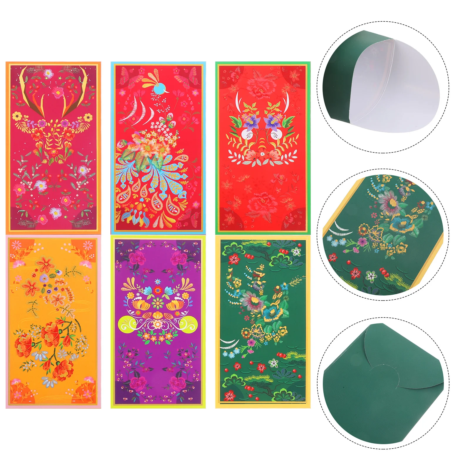 

6 Pcs Envelopes Red Money Pocket New Year Packets Bag Traditional Dragon Paper Envelops