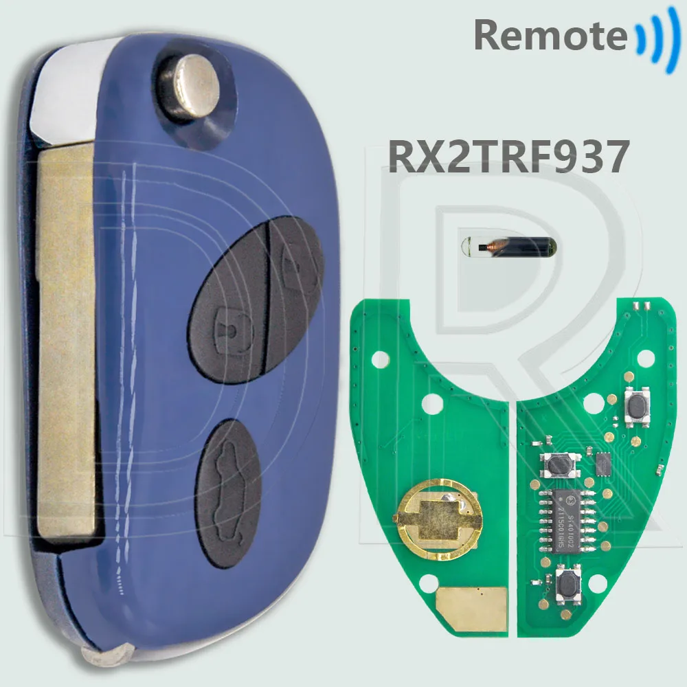 

DR RX2TRF937 ID48 чип 433 МГц откидной автомобильный дистанционный брелок для Maserati Quattroporte Turismo 2005-2011
